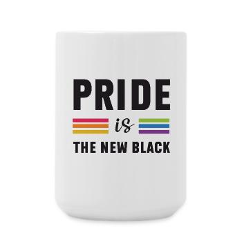 LGBTQ Pride Month - Pride is the New Black - Large Mug 440 ml - white - Front