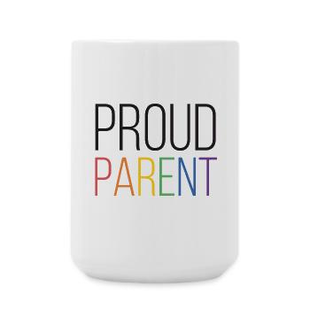 Mois de la fierté LGBTQ - Proud Parent - Grande tasse 440 ml - blanc - Devant
