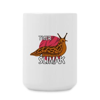 Tiger Ślimak | Lustiges polnisches Meme Shirt - Große Tasse 440 ml - Weiß - Vorne