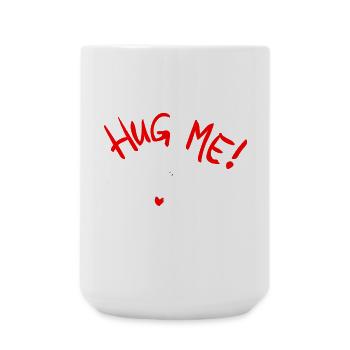 Hug me - Große Tasse 440 ml - Weiß - Vorne