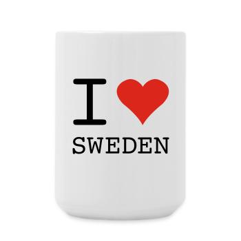 I LOVE SWEDEN Schweden - Large Mug 440 ml - white - Front