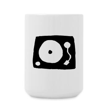 Record player - Large Mug 440 ml - white - Front