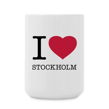 I LOVE STOCKHOLM Sweden Schweden - Große Tasse 440 ml - Weiß - Vorne