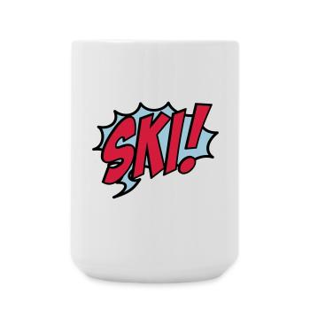 Ski - Grande tasse 440 ml - blanc - Devant