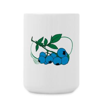 Blaubeeren - Große Tasse 440 ml - Weiß - Vorne
