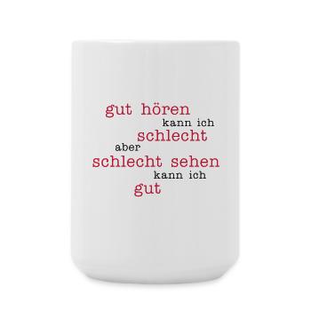 bon d'entendre - une mauvaise image - Grande tasse 440 ml - blanc - Devant