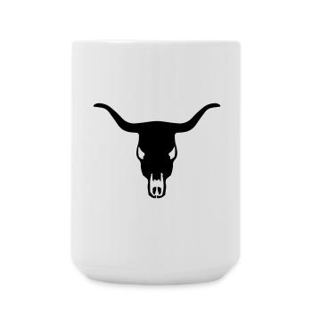 BULL SKULL - Große Tasse 440 ml - Weiß - Vorne
