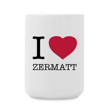 I LOVE ZERMATT - Large Mug 440 ml - white - Front