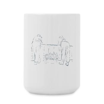 man and woman - Large Mug 440 ml - white - Front