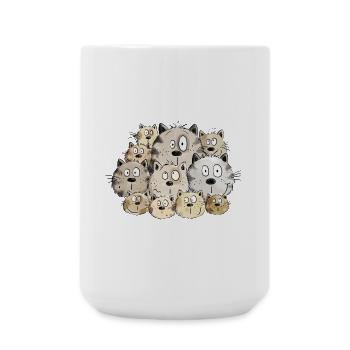 Funny cats I kitten cat gift I miss - Large Mug 440 ml - white - Front