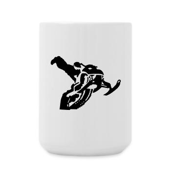 snowmobile stunt - Große Tasse 440 ml - Weiß - Vorne