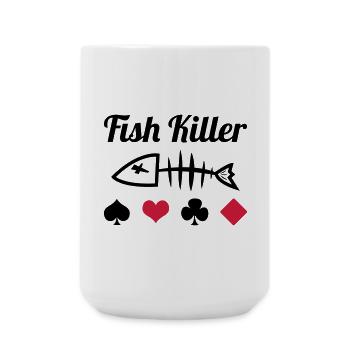 Poker : Fish Killer - Grande tasse 440 ml - blanc - Devant