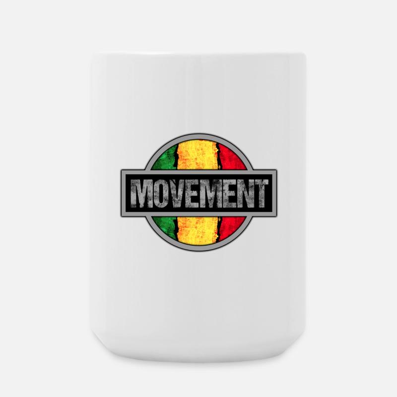 Conception d’icônes de mouvement rastafari - Grande tasse 440 ml - blanc