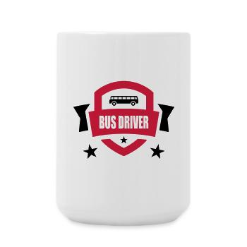 Bus / Busfahrer / Arbeit / Job - Große Tasse 440 ml - Weiß - Vorne