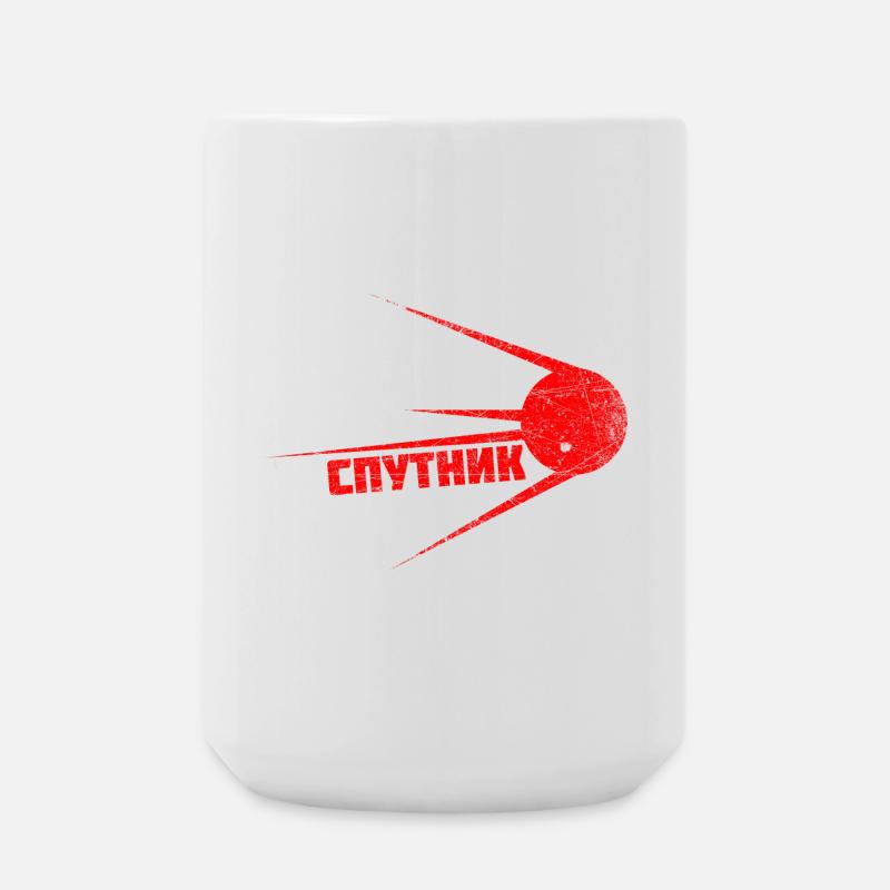 SPUTNIK | Premier satellite dans l'espace vendange - Grande tasse 440 ml - blanc