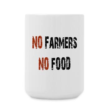 No farmers no food - Large Mug 440 ml - white - Front