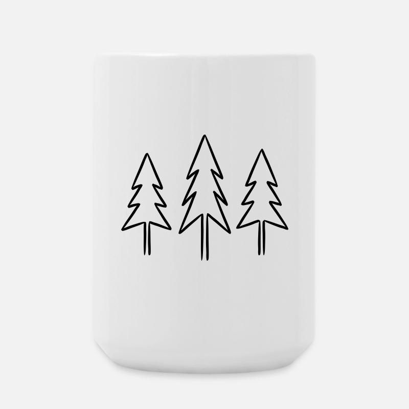Fir fir trees forest Christmas Advent - Large Mug 440 ml - white
