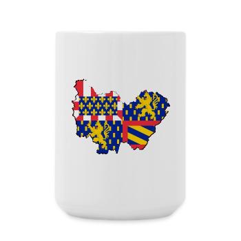 bourgogne franche comté - Grande tasse 440 ml - blanc - Devant