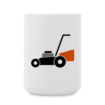 Tondeuses à gazon - Grande tasse 440 ml - blanc - Devant