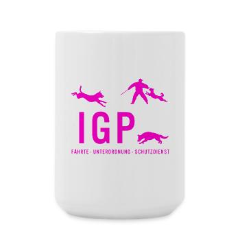 IGP Hundesport - pink - Große Tasse 440 ml - Weiß - Vorne