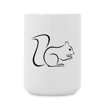 squirrel - Large Mug 440 ml - white - Front