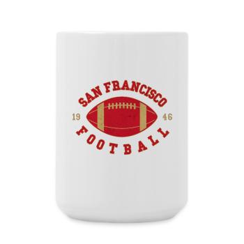 San Francisco Football Vintage Logo - Große Tasse 440 ml - Weiß - Vorne
