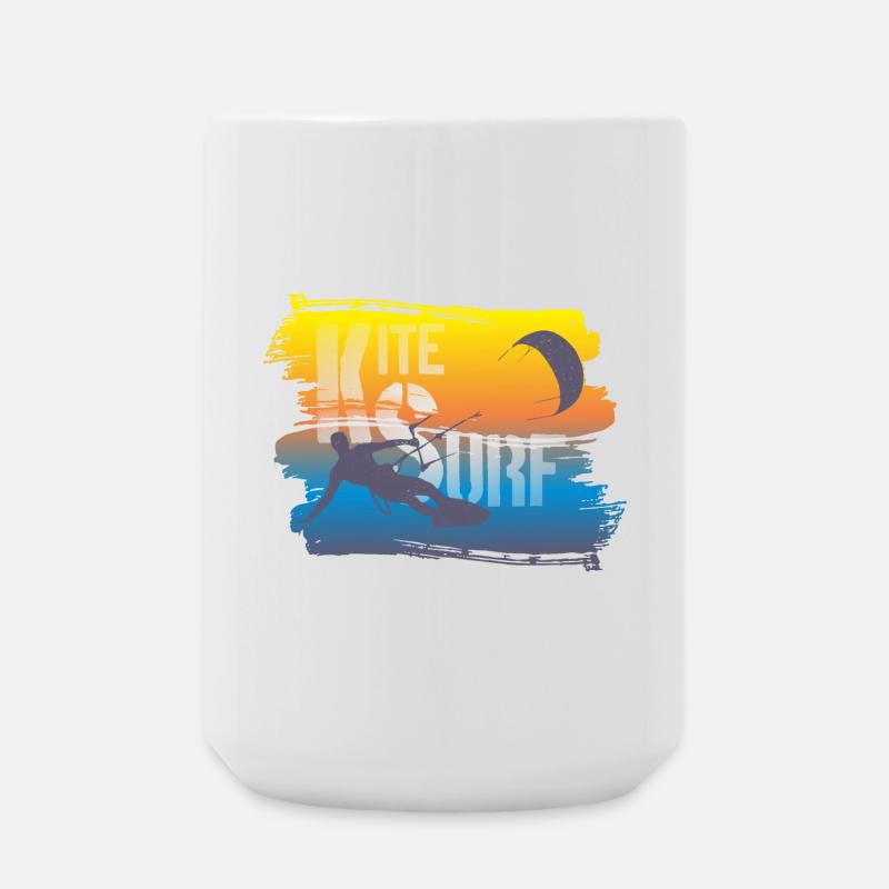 KITE SURF - Large Mug 440 ml - white