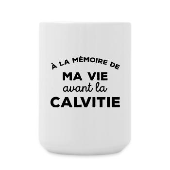 A la mémoire de ma vie avant la calvitie Chauve - Grande tasse 440 ml - blanc - Devant