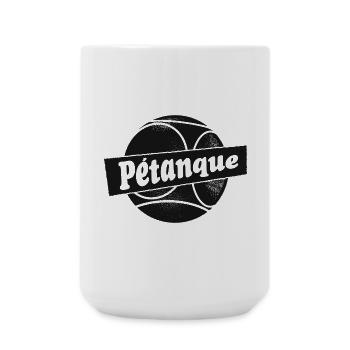 Tenue pétanque Boulekugel pour Bouler Boule - Grande tasse 440 ml - blanc - Devant