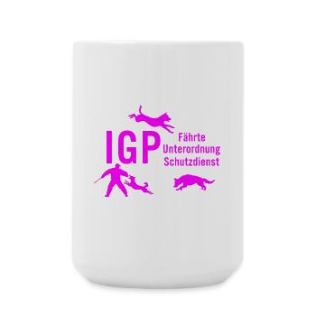 IGP Hundesport - pink - Große Tasse 440 ml - Weiß - Vorne