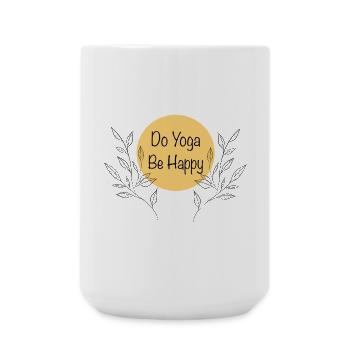 Yoga - Große Tasse 440 ml - Weiß - Vorne
