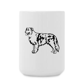 Berger australien - Grande tasse 440 ml - blanc - Devant