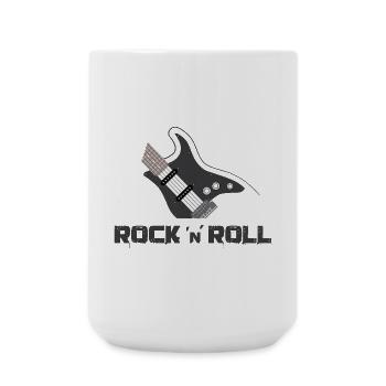 rock n roll guitar Gitarre music musician - Große Tasse 440 ml - Weiß - Vorne