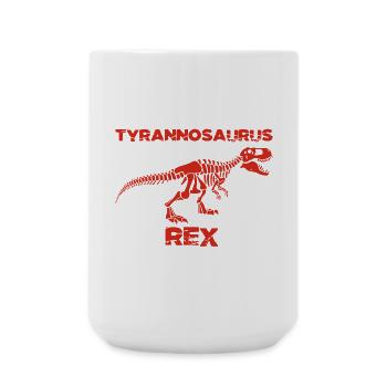 Red tyrannosaurus skeleton - Large Mug 440 ml - white - Front