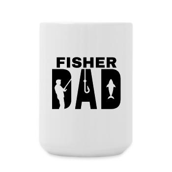 pêche, pêcheur, fan de pêche - Grande tasse 440 ml - blanc - Devant