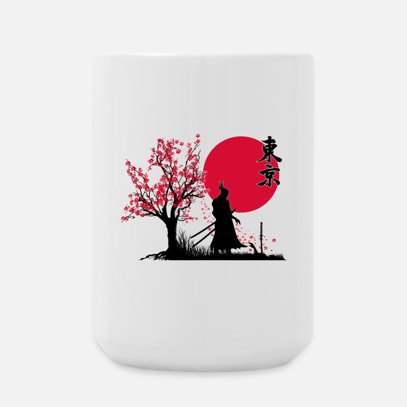 Samurai Shadow Slayer | HDR Graphics Japanese Art - Large Mug 440 ml - white