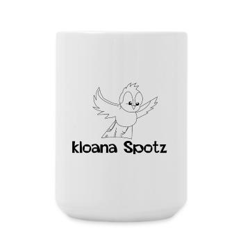 kloana Spotz-kleiner Spatz,Österreichische Dialekt - Große Tasse 440 ml - Weiß - Vorne