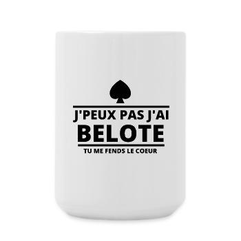 belote, jeux de cartes, sud ouest - Grande tasse 440 ml - blanc - Devant