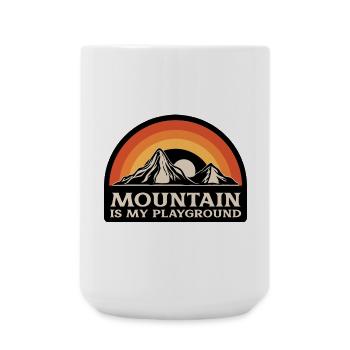 Mountain is my playground - Grande tasse 440 ml - blanc - Devant