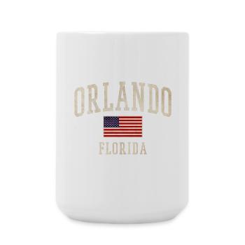 Orlando Florida Vintage Flag Design - Large Mug 440 ml - white - Front