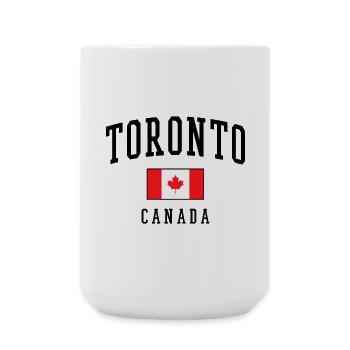 Idée cadeau pour le design du drapeau du Canada à Toronto - Grande tasse 440 ml - blanc - Devant