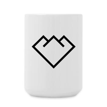 Berg - Große Tasse 440 ml - Weiß - Vorne