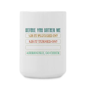 Soutien technique en technologie de l’information - Grande tasse 440 ml - blanc - Devant