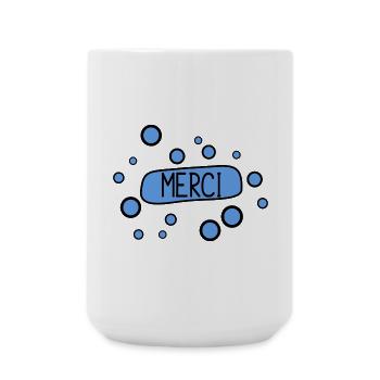 MERCI. MAÎTRESSE. MAÎTRE. MERCI MAÎTRESSE. CADEAU - Grande tasse 440 ml - blanc - Devant