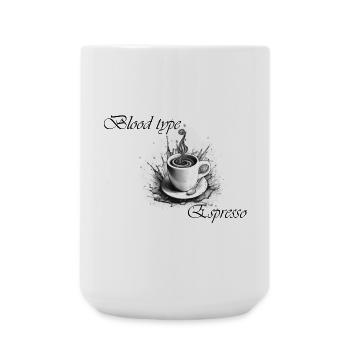 Blood Type Espresso 2 - Large Mug 440 ml - white - Front