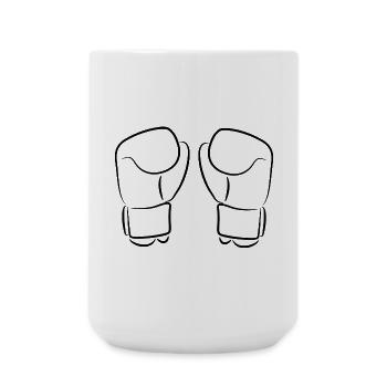 Kickboxing gloves - Large Mug 440 ml - white - Front