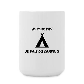 CAMPING. CAMPER. JE PEUX PAS. HUMOUR. VACANCES - Grande tasse 440 ml - blanc - Devant