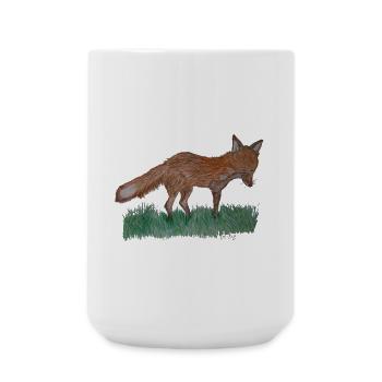 Ich bin nur ein Fuchs - Große Tasse 440 ml - Weiß - Vorne