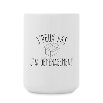J'peux pas j'ai déménagement - L'excuse classique - Grande tasse 440 ml - blanc - Devant