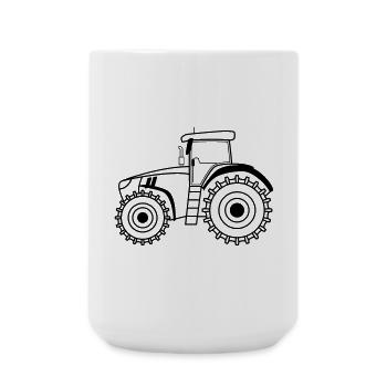 Traktor Symbol Umriss Landwirtschaft - Große Tasse 440 ml - Weiß - Vorne